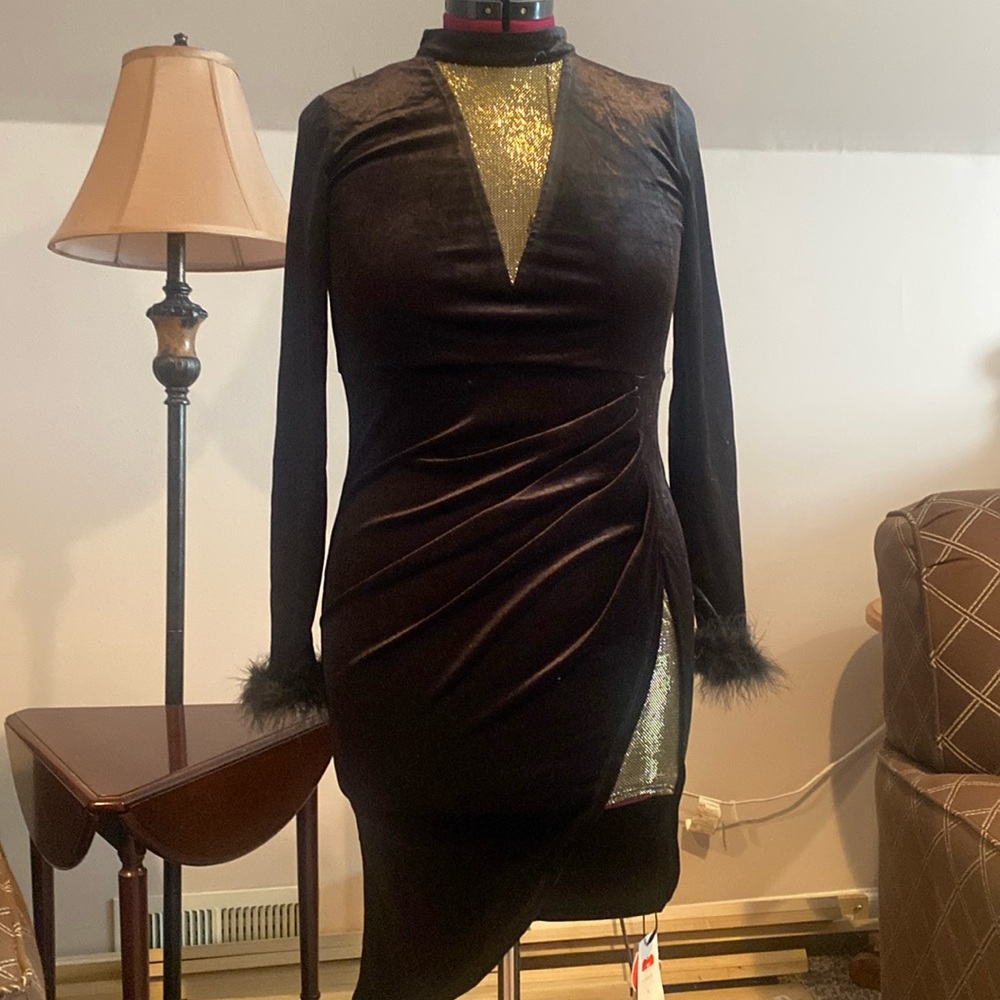 Black Velvet Cider Holiday Dress